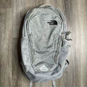 The North Face Vault TNF 26L Backpack Light Grey School Hiking Laptop Sleeve